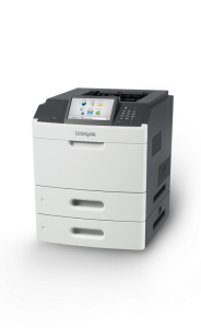 The Lexmark MS812DE with 7" touch screen and 70ppm is the perfect way to get your payroll check printed fast and in style!
